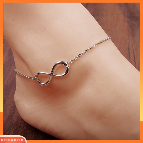 [WOD] Stunning Infinity Charm Ankle Bracelet Sandal Pantai Kaki Rantai Gelang Kaki Perhiasan