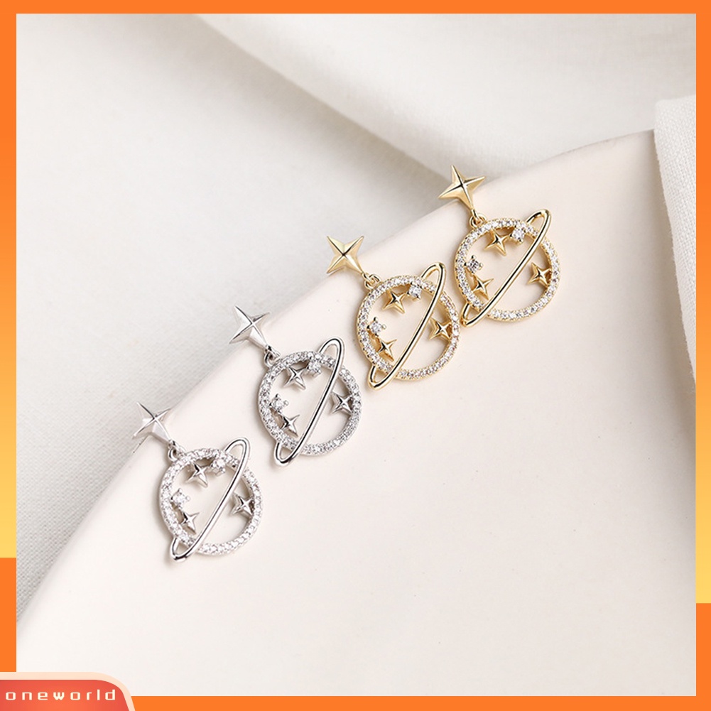 [WOD] Wanita Kreatif Bentuk Asteroid Eardrop Bintang Ear Stud Hoop Earrings Perhiasan Hadiah