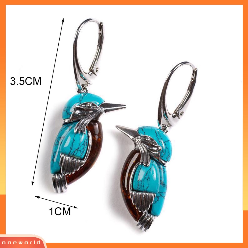 [WOD] 1pasang Anting Liontin Burung Semua Pertandingan Gaya Alami Wanita Vintage Bird Pendant Earrings Untuk Pakaian Sehari-Hari