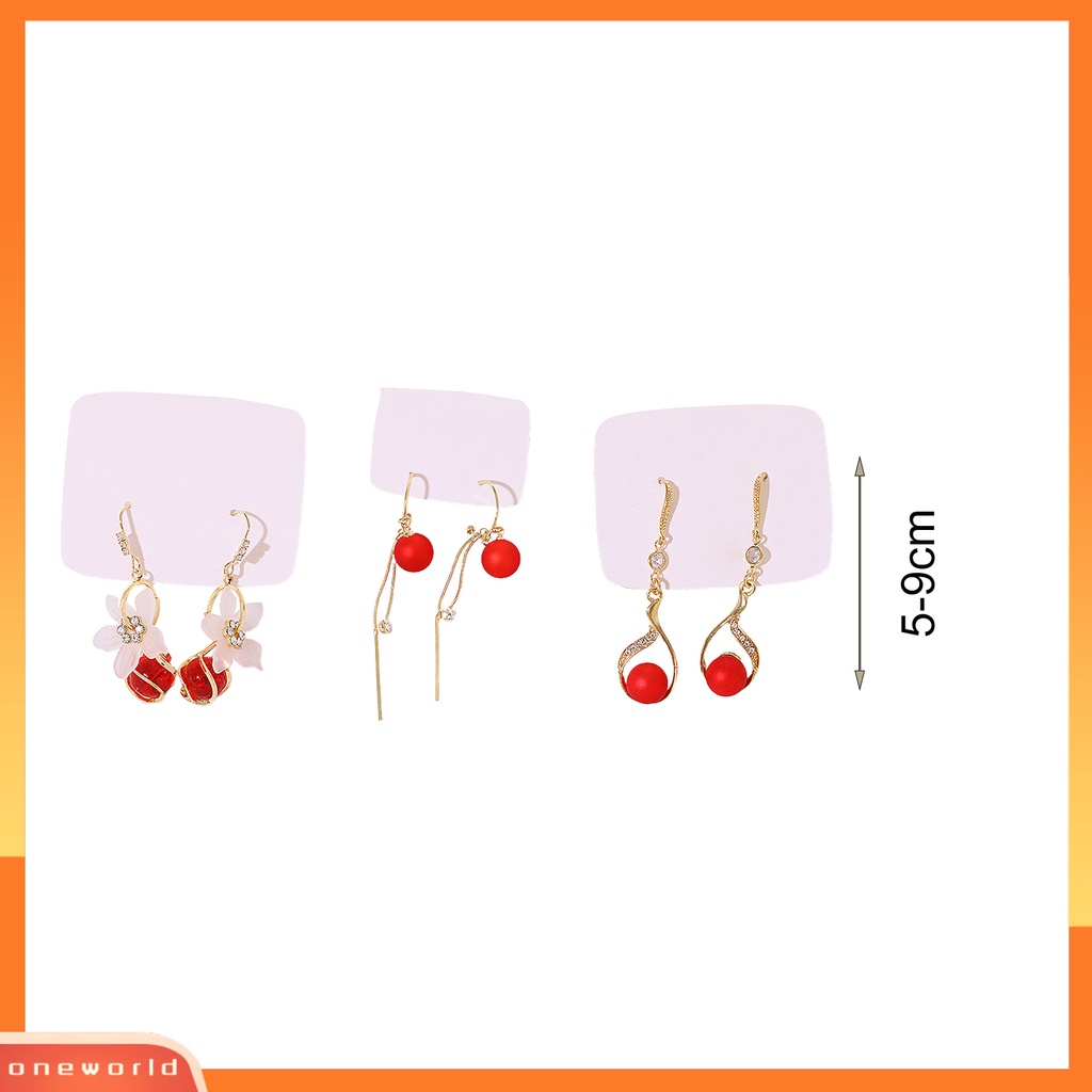 [WOD] 1pasang Anting Menjuntai Elegan Temperamental Indah Hias Meriah Wanita Manik-Manik Rumbai Liontin Anting Perhiasan Untuk Pacaran