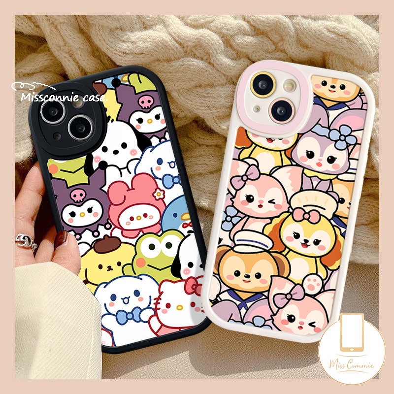 Casing Kompatibel Untuk IPhone 7Plus 8Plus 11 14 13 12 Pro Max7 8 6 6s Plus XR X XS Max SE 2020kartun Disney StellaLou Toy Story Lucu Hello Kitty Soft Tpu Cover Case