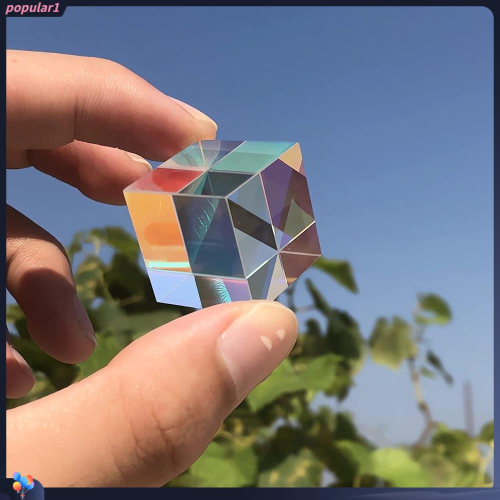 Populer Magic Prism Cube Mainan RGB Combiner Splitter Sun Catcher X-Cube Dichroic Cube