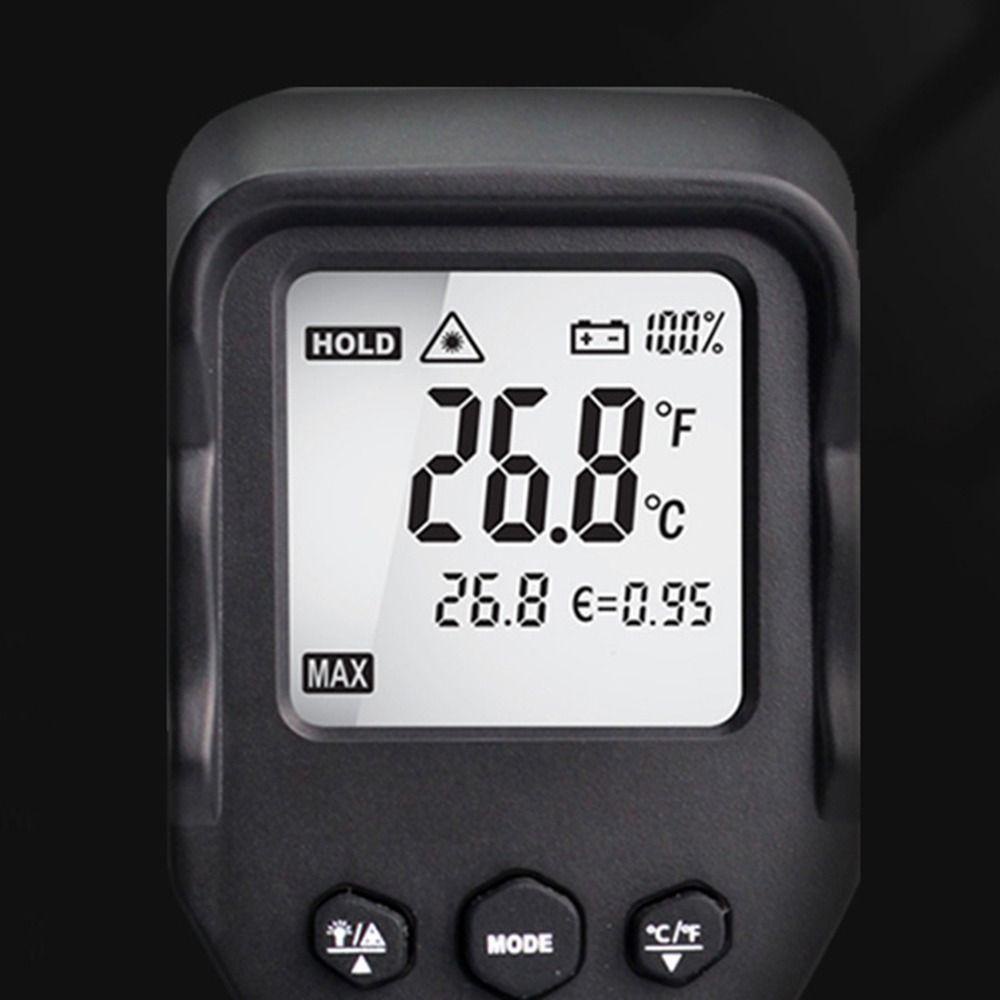 TOP Termometer Infrared Digital BBQ Makanan Masak Dapur Bukan Untuk Manusia Non Kontak -58℉-2372℉ (-50℃ Kepada1300℃)
