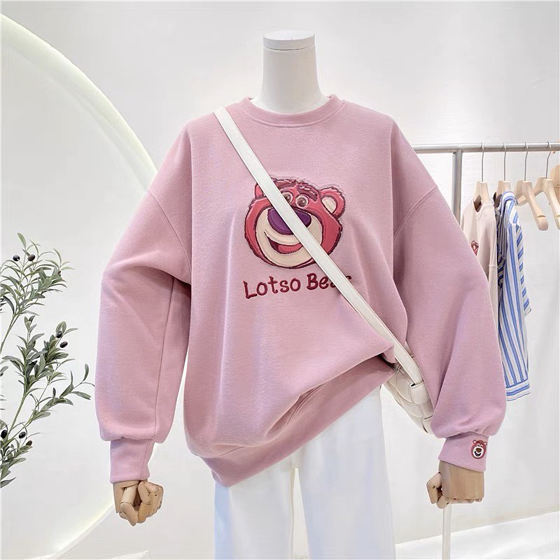 Lots Bear Basic Sweater Wanita Remaja Polos Basic OOTD Korean Style Casual Daily l Outerwear Sablon Premium