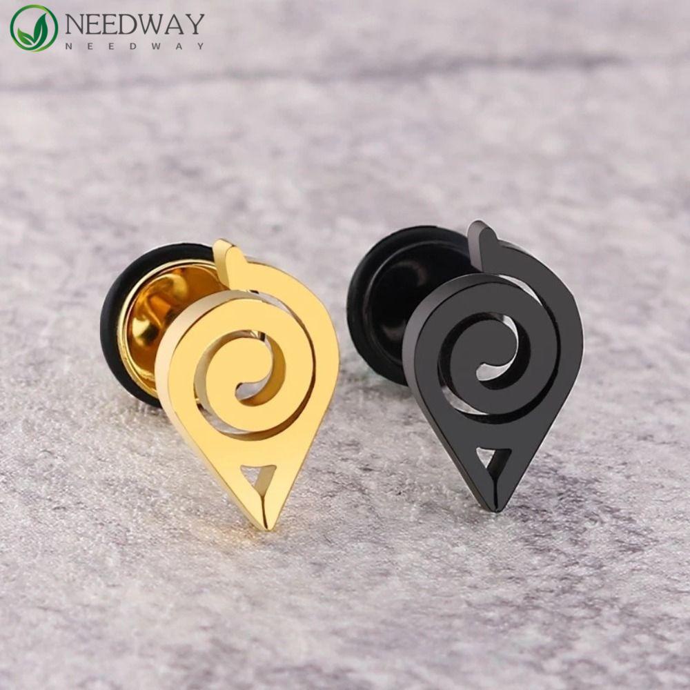 Needway Man Earrings Keren Klasik Punk Fashion Retro Anting NARUTO Sederhana