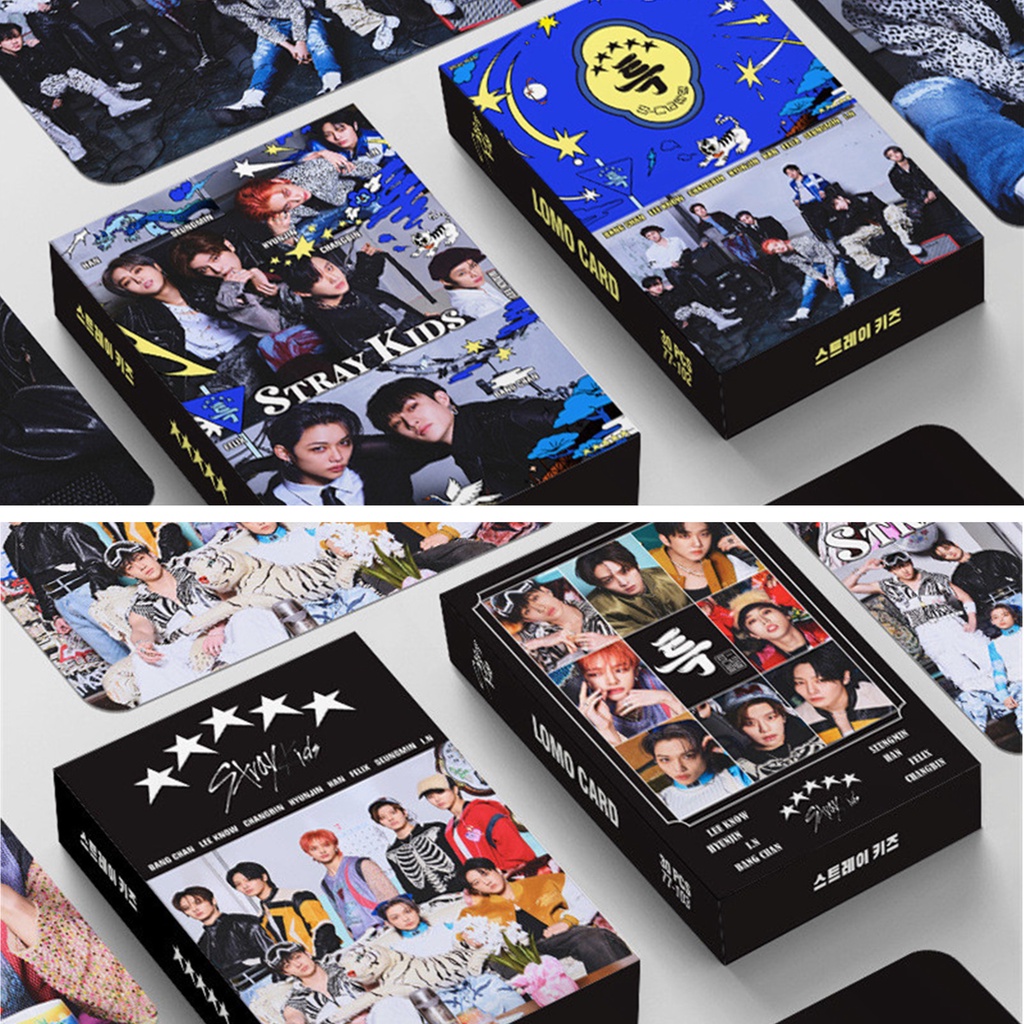 30pcs /box Album STRAY KIDS 5-STAR Photocard Kartu Lomo Straykids Kpop Postcards