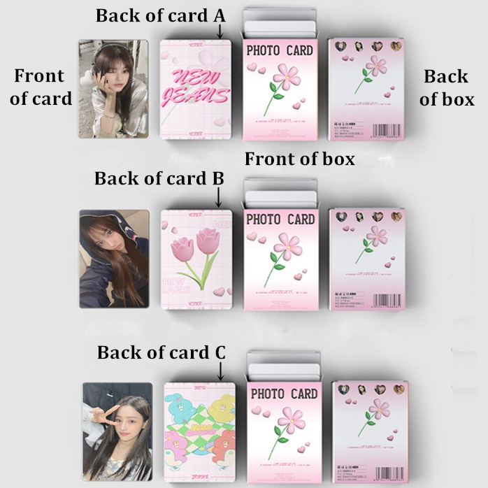 50pcs /box LE SSERAFIM NEW Produck Photocards Album Kartu Lomo Lesserafim Newjeans Kpop Postcards