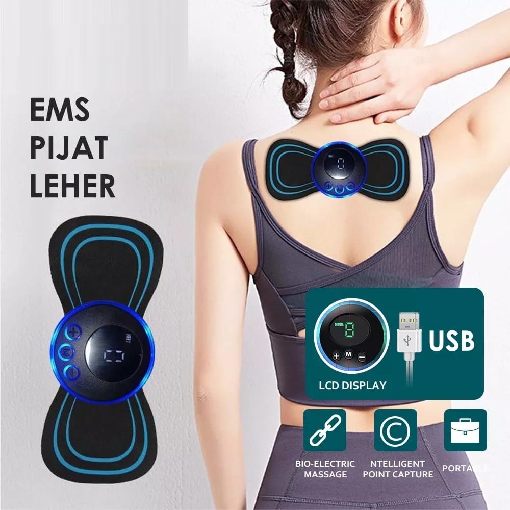 EMS tempel mini massage alat pijat tempel getar elektrik pijet electric mini serbaguna multifungsi