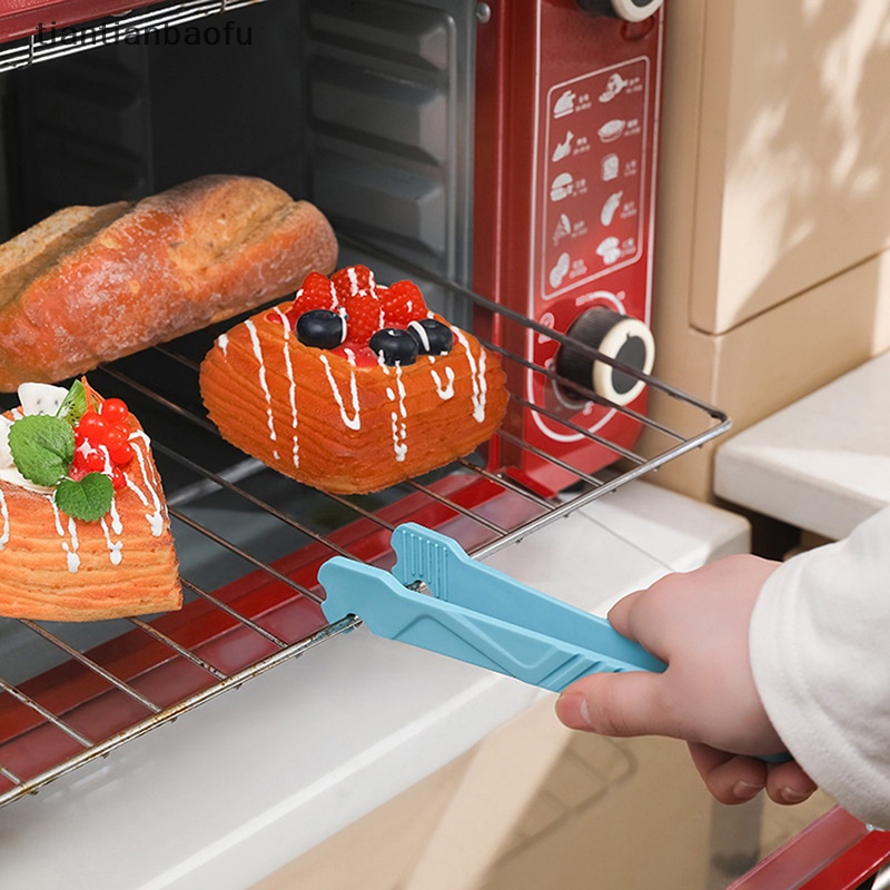 [tiantianbaofu] Penjepit Makanan Nylon Food Clip Tongs Oven Push Pull Clip Alat Masak Dapur Butik