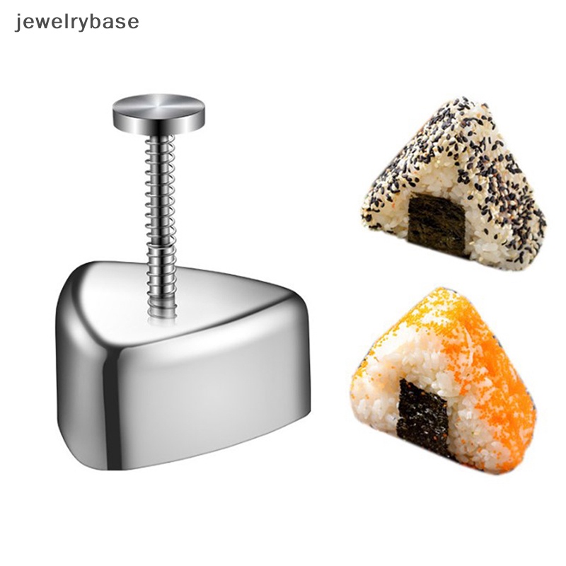 [jewelrybase] Cetakan Pembuat Onigiri Segitiga Cetakan Onigiri Mould304Stainless Steel Rice Ball Mold Anti Lengket Cetakan Sushi Segitiga DIY Alat Cetakan Onigiri Portable Rice Ball Mold Butik
