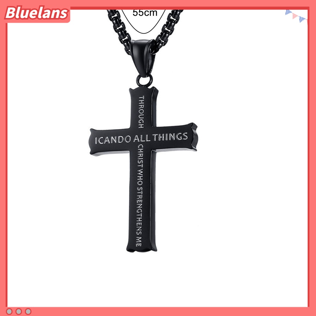 [BLS] Kalung Pria Salib Vintage Klasik Gaya Hip-hop Liontin Pria Untuk Hadiah