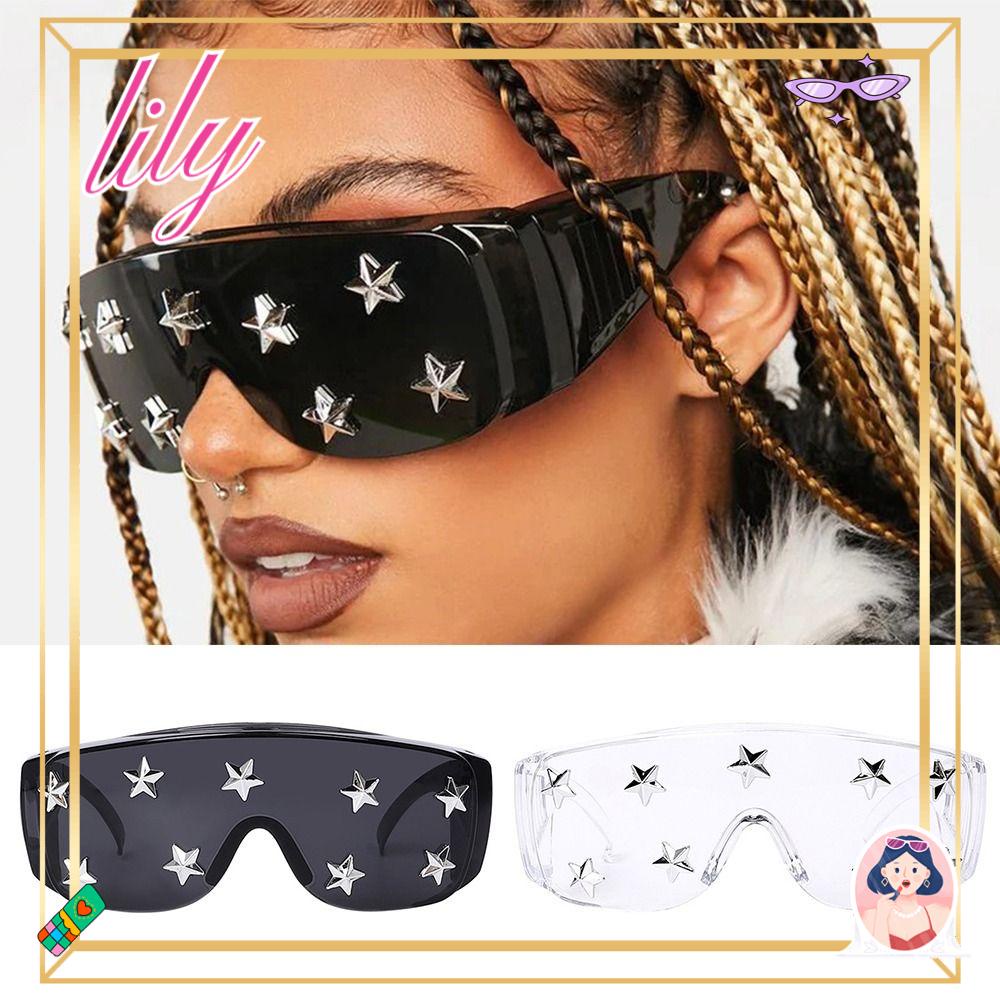 Lily Oversized Sunglasses UV400 Diamond Shades Pentagram