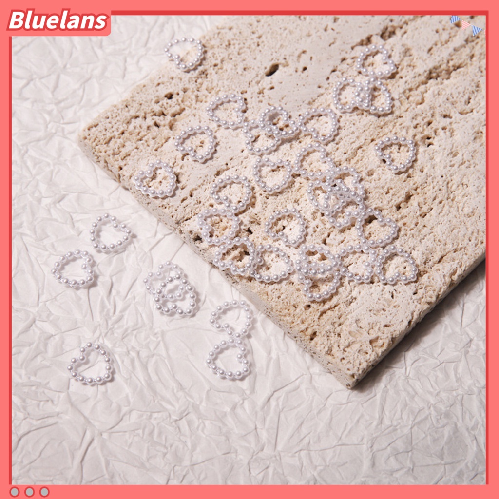 [BLM] 50pcs Kuku Jantung Dekorasi Gloss Tiga Dimensi Tidak Luntur Desain Berongga DIY Kuku Mutiara Imitasi Pesona Manikur Desain Manicure Store Supply