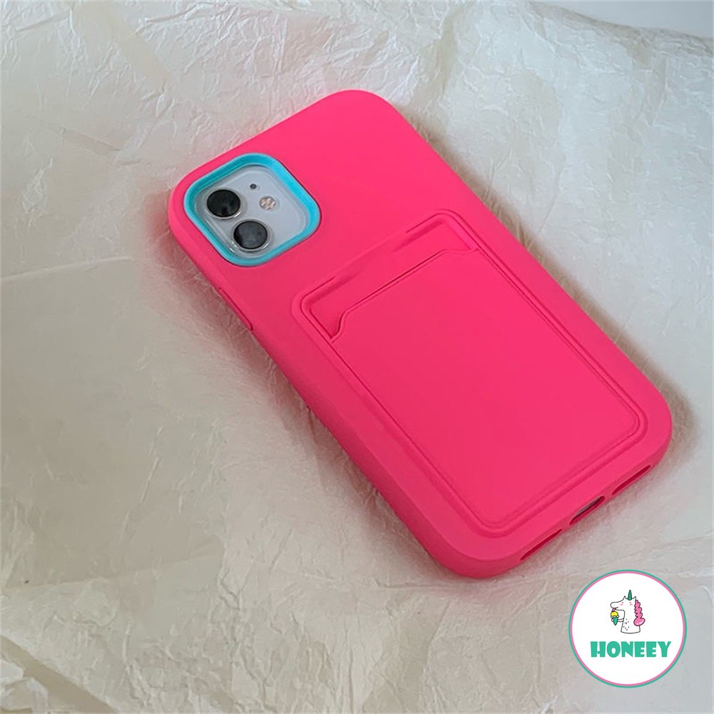 IPHONE Case Holder Tas Slot Kartu Fashion Untuk Iphone14 13 11 12 Pro Max XS Max XR 14Pro Shockproof Soft Dompet Cover