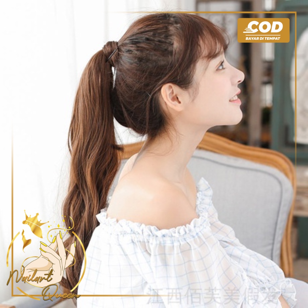 Hair Clip curly Ponytail panjang Berkualitas / hairclip wave panjang terjangkau