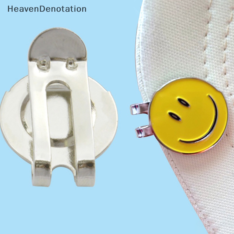 [HeavenDenotation] 1pcs Kokoh Wajah Senyum Paduan Magnetik Topi Klip Tanda Bola Golf Aksesoris Golf HDV