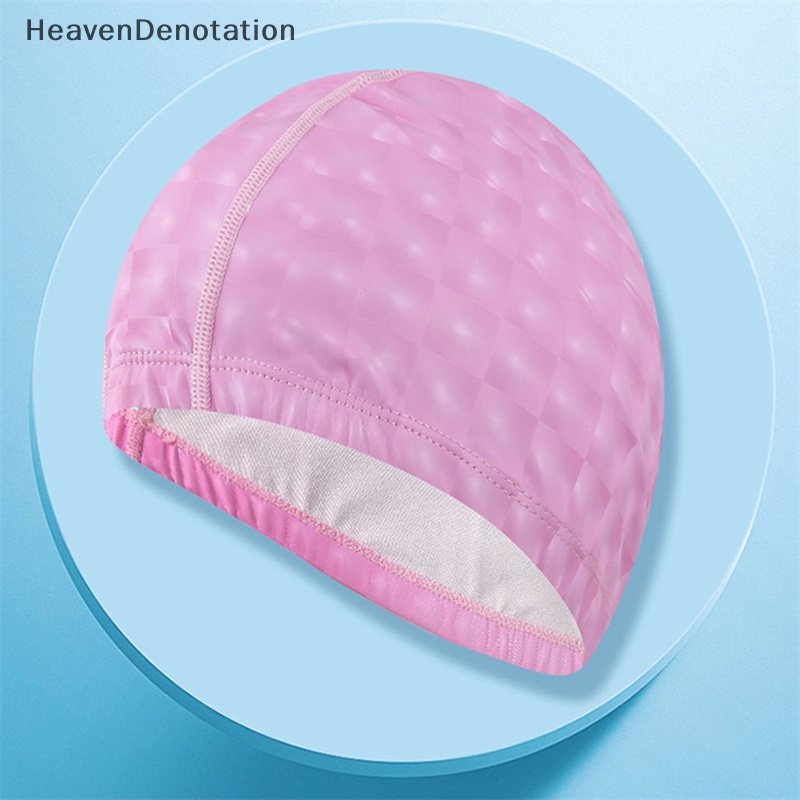 [HeavenDenotation] Topi Renang Kain Coag PU Melindungi Telinga Rambut Panjang Dewasa Topi Renang Anti Air HDV