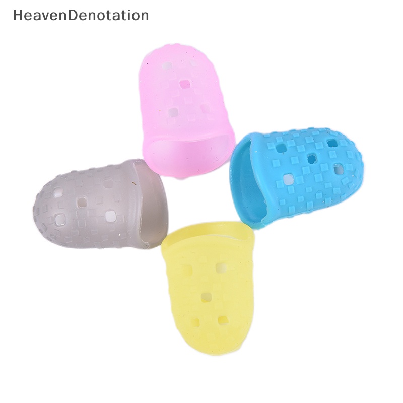 [HeavenDenotation] 10pcs Finger Sleeve Silicone Glove AntiSlip Pelindung Jari Aksesoris Gitar HDV