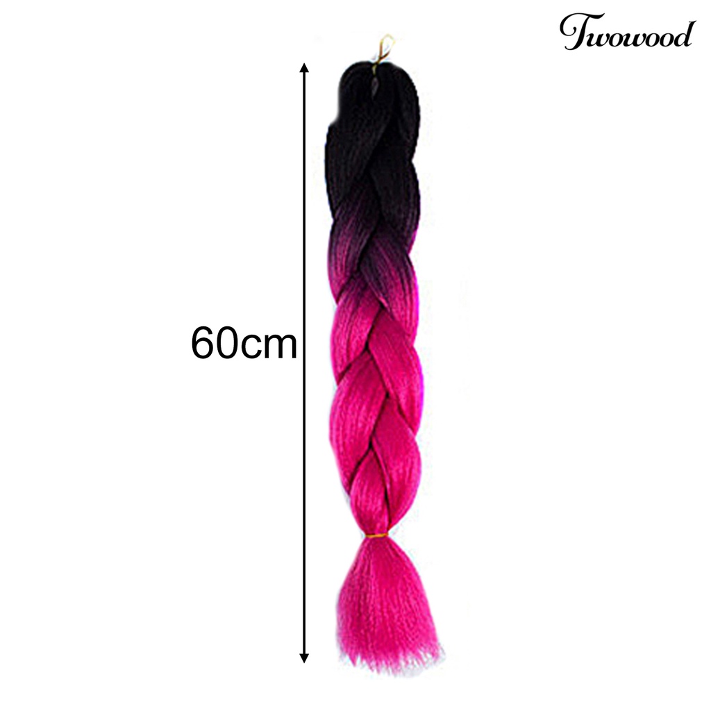 Twowood Wig Warna Gradasi Wanita Fashion Braided Hair Extension Untuk Club