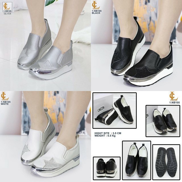 PROMO SALE Sepatu Wedges Wanita KOREA NB 105 TOP QUALITY Sepatu Wanita Impor Batam