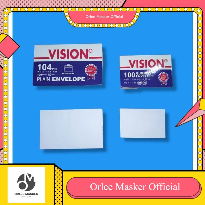 AMPLOP VISION KECIL 1 pak (isi 100 pcs) original baru berkualitaz