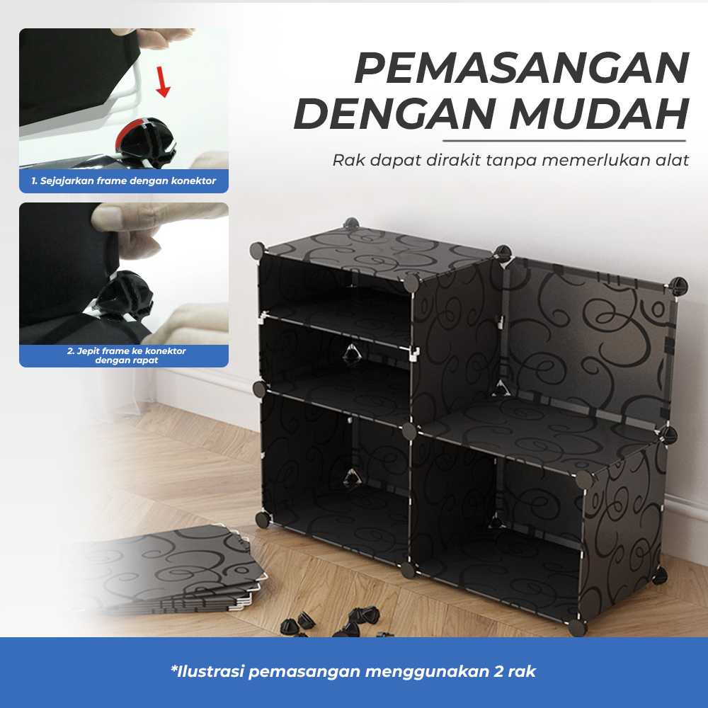 TD - DPR WEILIANG Rak Sepatu Sendal 4 Susun Shoe Shelf Cabinet - SSA8