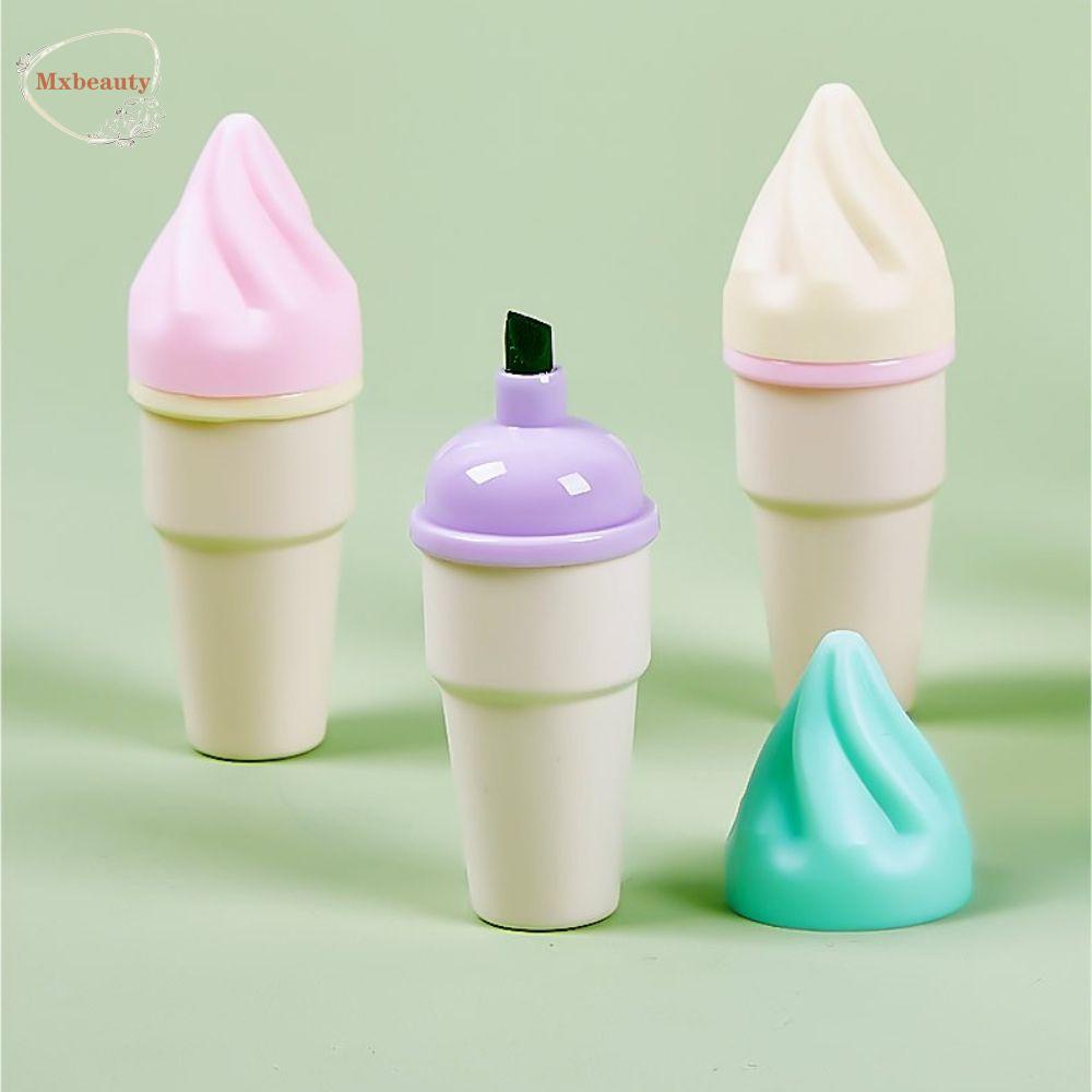 Mxbeauty Stabilo Pen Set Mini Kawaii Es Krim Perlengkapan Kantor Perlengkapan Gambar Drift Botol Spidol