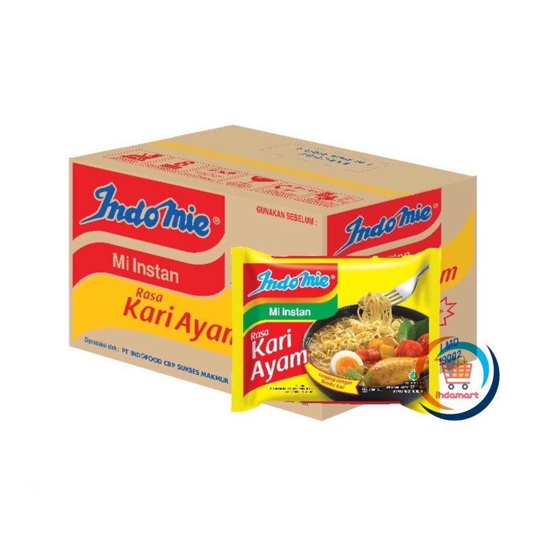 

Indomie Kari Ayam 1 Dus 72 gram Isi 40 pcs