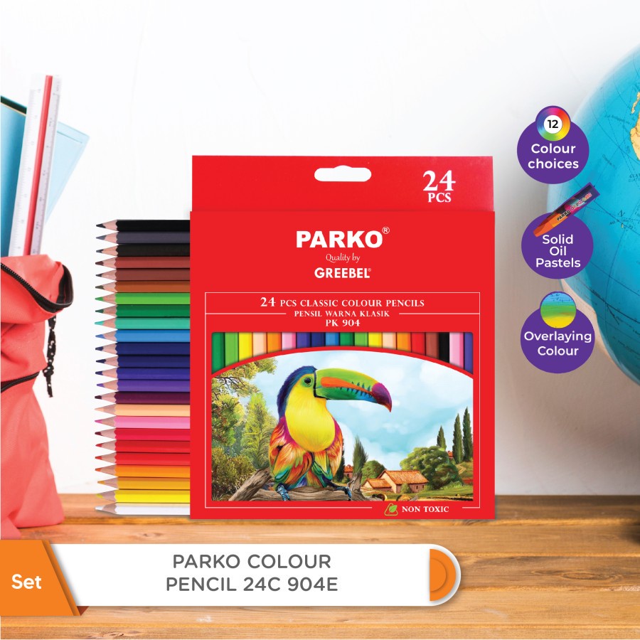 

IDOLAKU Pensil Warna PARKO 24 Warna