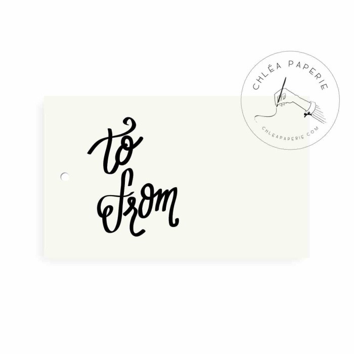 

[SC] Gift Tag / To From Handwritten