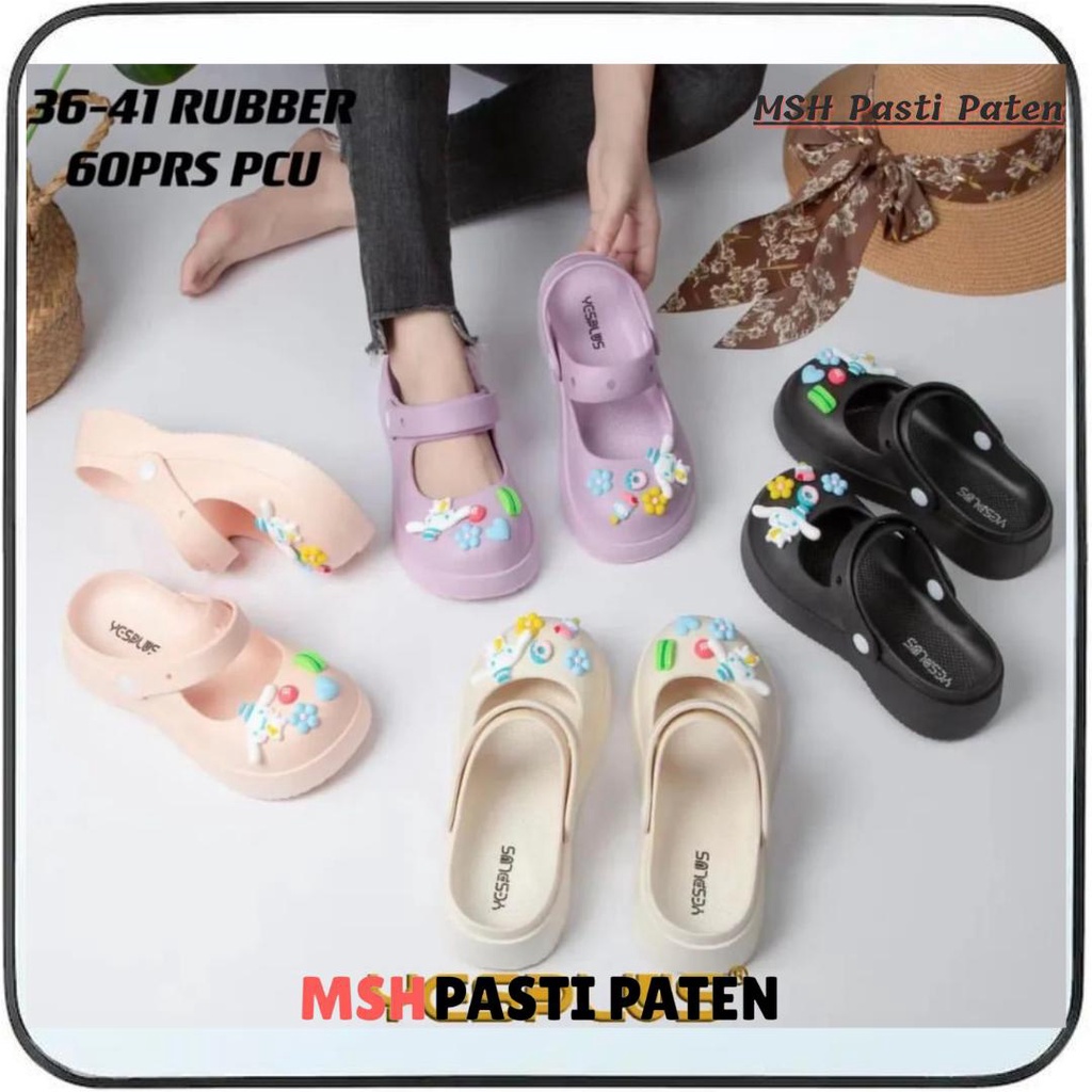 Sendal Clog Wanita Anti Slipp Sandal Rubber Impor Perempuan