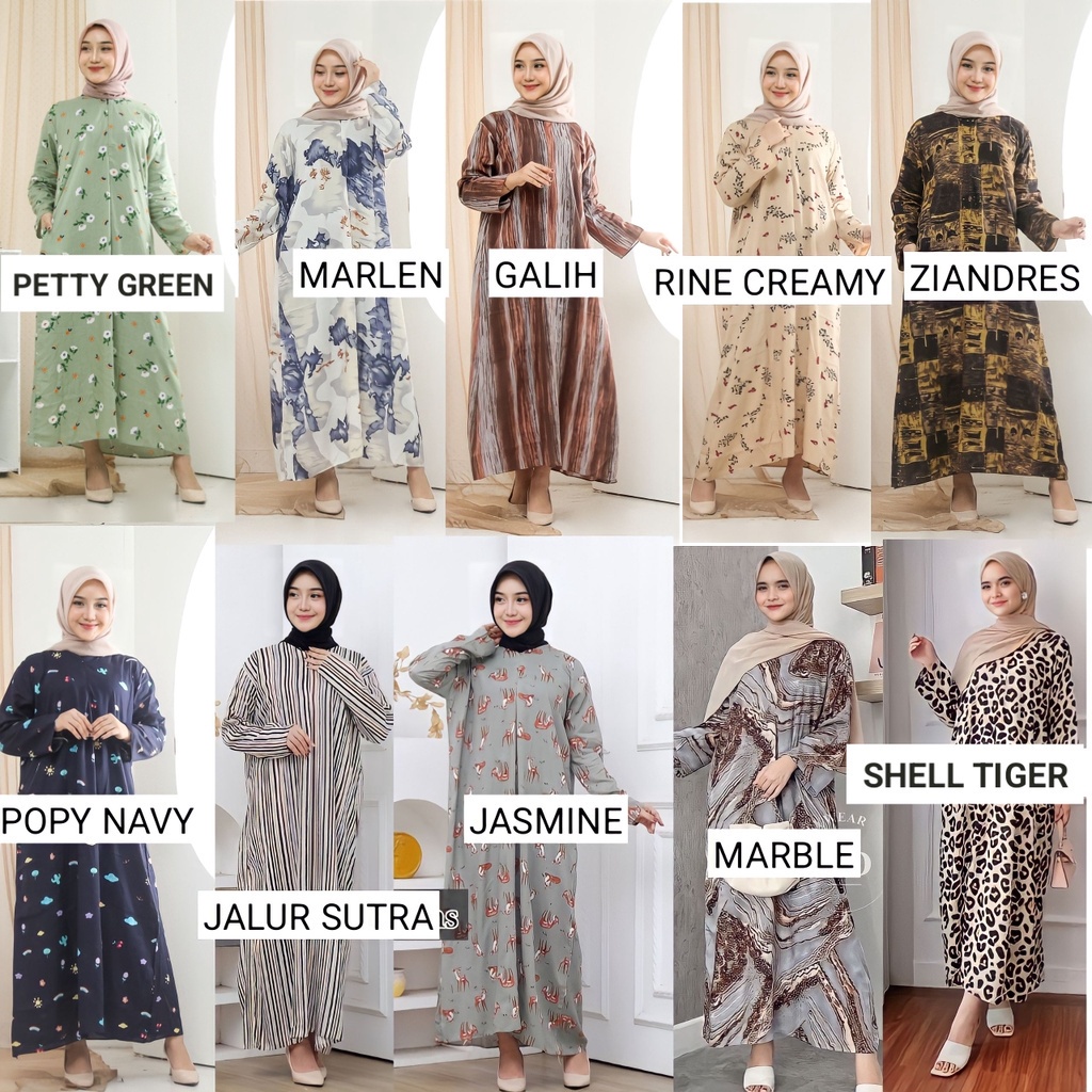 10 PCS PAKET USAHA GROSIR GAMIS LENGAN PANJANG 3/4