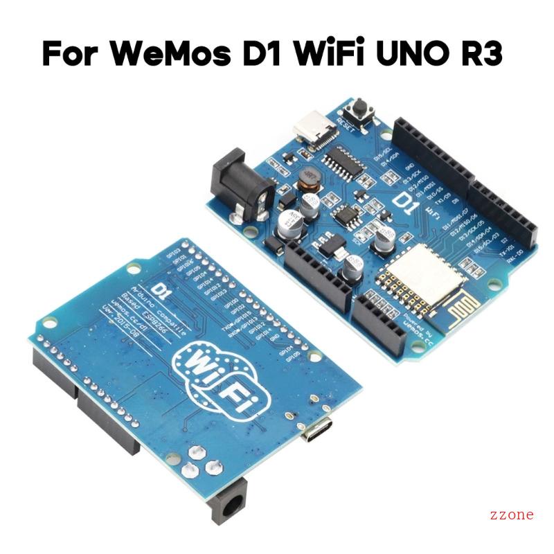 Zzz WeMos D1 CH340 WIFI Papan Pengembangan ESP8266 ESP-12F Untuk IDE UNOR3 Wireless WIFI Modules Connector Board