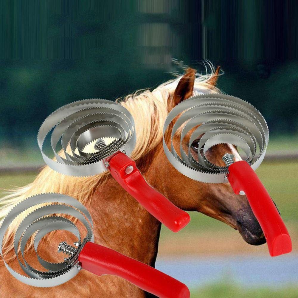 Lanfy Horse Anti Gatal Garu 1PC Multifungsi Stainless Steel Tahan Lama Sikat Gatal Ternak Sikat Pembersih Bulu Kuda