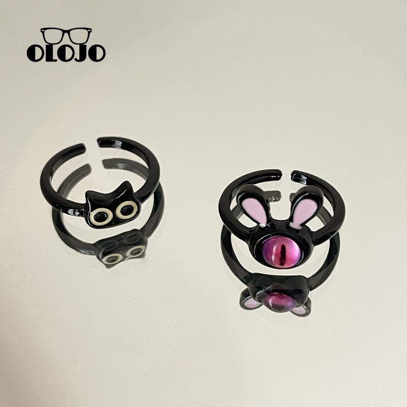 【COD】Fashion Cincin Retro Lucu Naga Kucing Membuka Cincin Kreatif Pasangan Rings