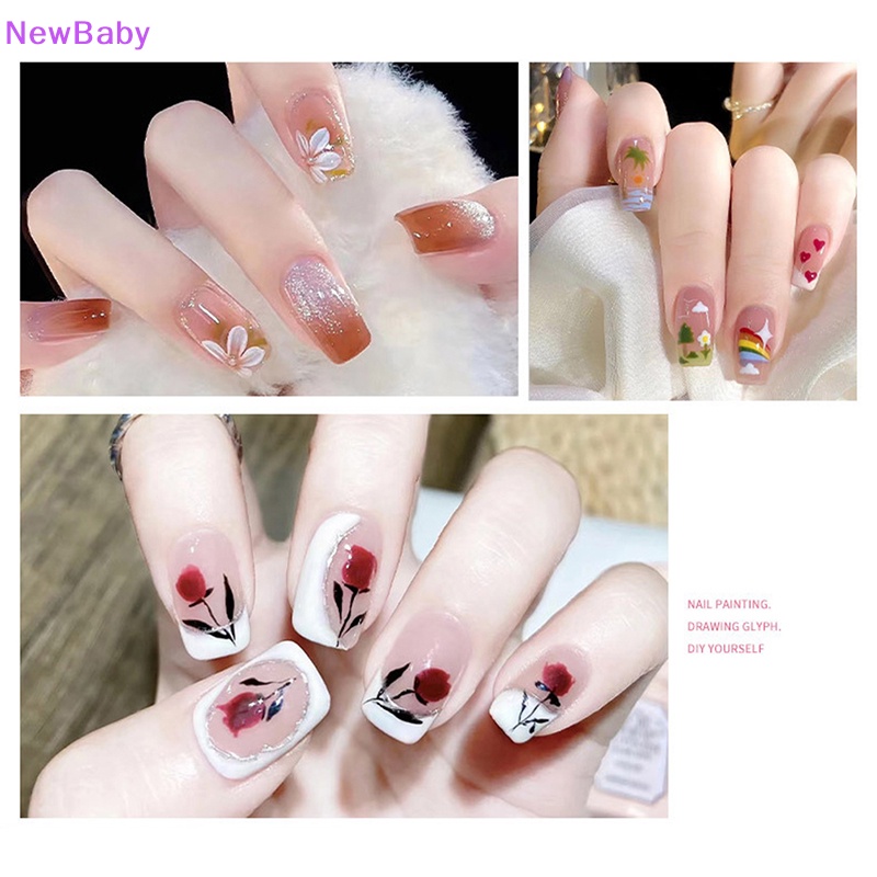 Newbaby 1Pcs Nail Art Liner Brush Pen Salon Menggunakan Sikat Rambut Nylon Manicure Tools ID