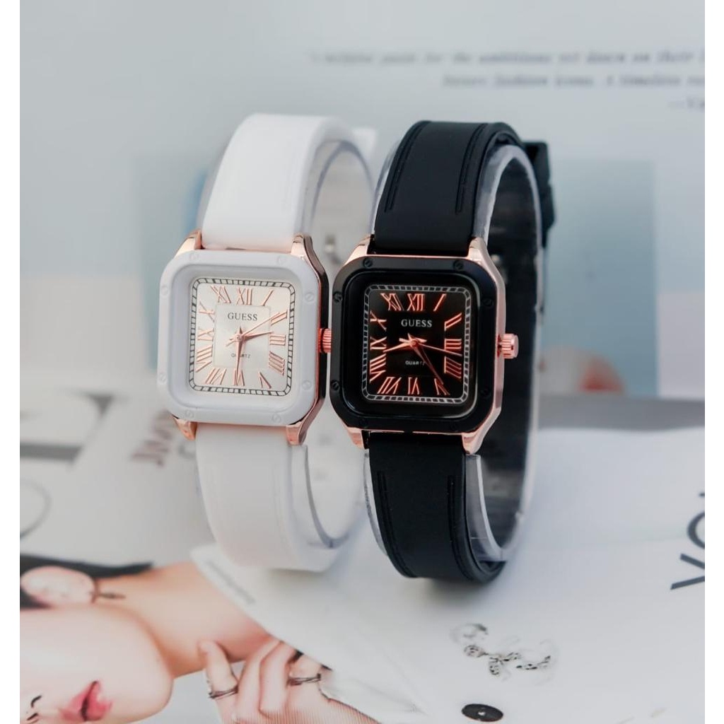 BAJ Jam Tangan Quartz Strap PU Analog Casual Gaya Retro Wanita &amp; Pria Ulzzang Watch Korean Fashion RM091