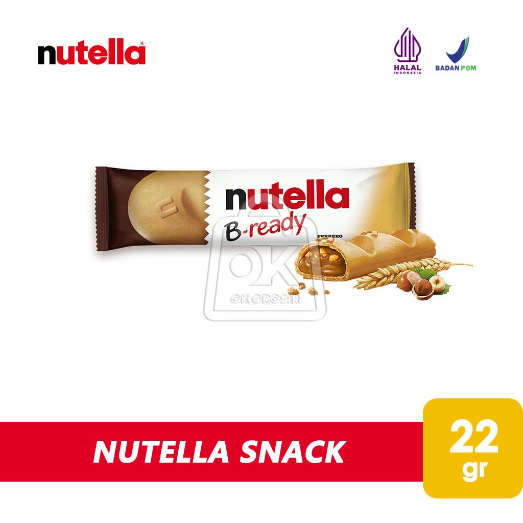 

Biskuit Nutella B-Ready Wafer Coklat Hazelnut (1 pcs 22g)