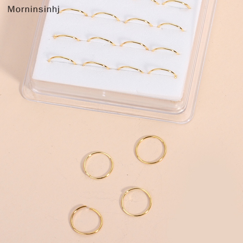 Mornin 20PCS Fashion Plag Bulat Berbentuk Hidung Cincin Hoops Untuk Wanita Pria Gadis Tubuh Perhiasan Aksesori Sederhana Kreatif Hidung Cincin id