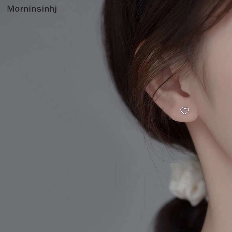 Mornin 1pasang Mode Sederhana Jantung Anting Telinga Tulang Kuku Untuk Wanita Tulang Rawan Anting Spiral Stud Earring Tubuh Perhiasan Hadiah id