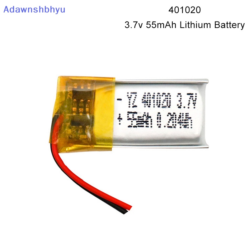 Adhyu 401020 Isi Ulang Lithium Polymer 55mAh 3.7V Untuk ID Mainan Headset Bluetooth