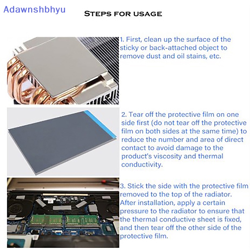 Adhyu GELID GP-Ultimate 15W/MK Thermal Pad CPU/GPU Graphics Silicone Grease Pad Panas ID