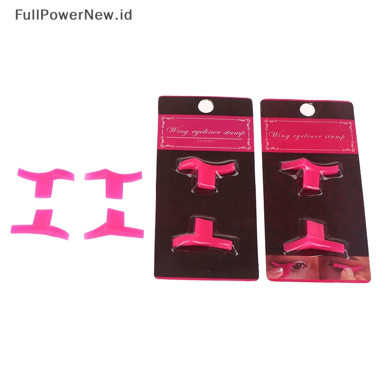 Power 1pasang Eye Liner Stamp Eyeliner Alat Kecantikan Makeup Brush Kosmetik Mata Cepat Kering ID