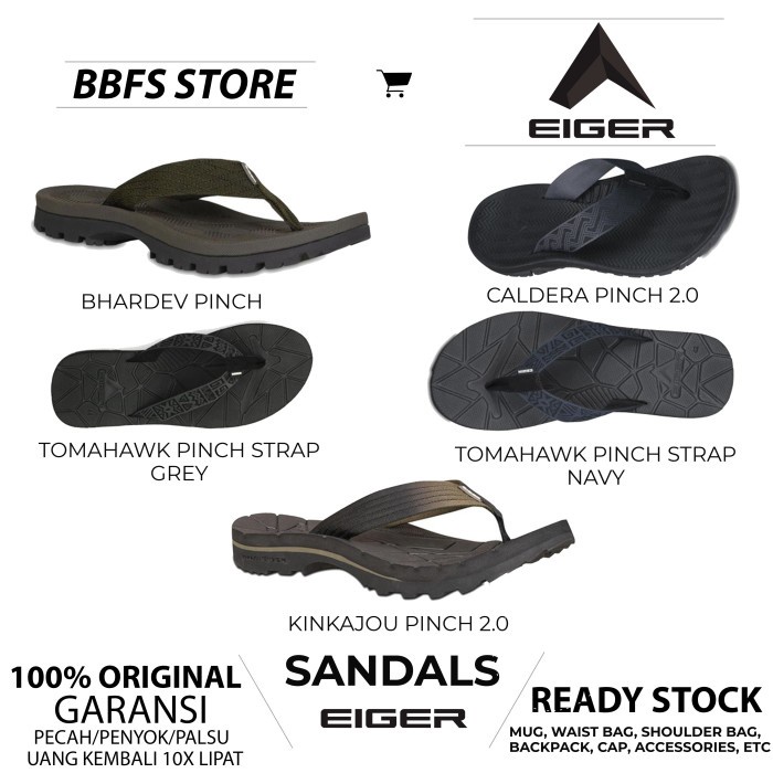 EIGER Original Bhardev pinch sole sandals sendal gunung adventure