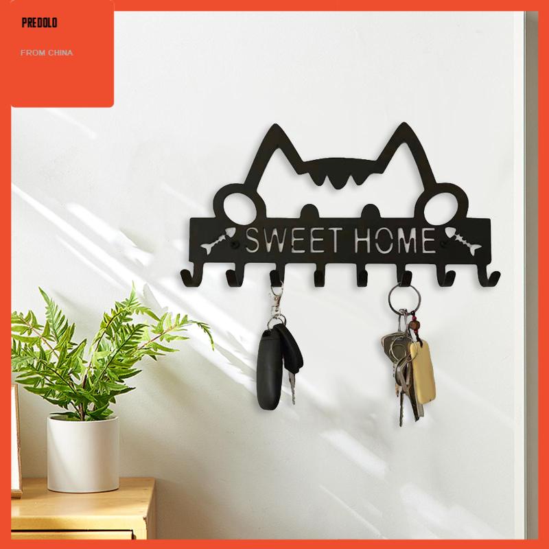 [Predolo] Sweet Home Gantungan Dinding Key Holder Hooks Rak Kunci Untuk Dekorasi Pintu Masuk Tas