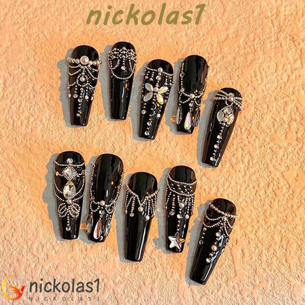 Nickolas1 Kuku Berlian Imitasi Wanita Ukuran Campur Manikur Aksesoris Bola Baja Manik-Manik Jepang Nail Art Protein Nail Drills 3D Nail Art Drills