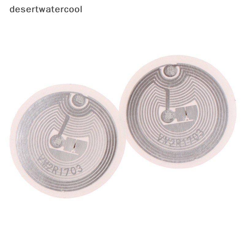 Deid 10Pcs Blok UID 0ubah Tulisan Ulang Putaran Dia25mm Stiker 13.56MHZ NFC Cop Martijn