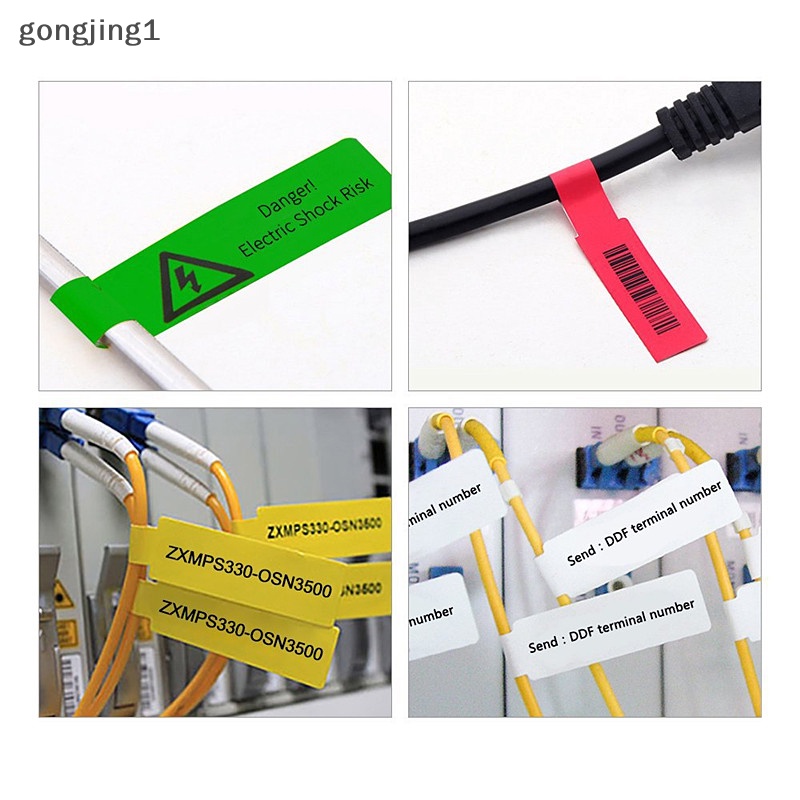 Ggg 150Pcs/5 Lembar Label Kabel Jaringan Penanda Kawat Anti Air Stiker Laser Tag ID