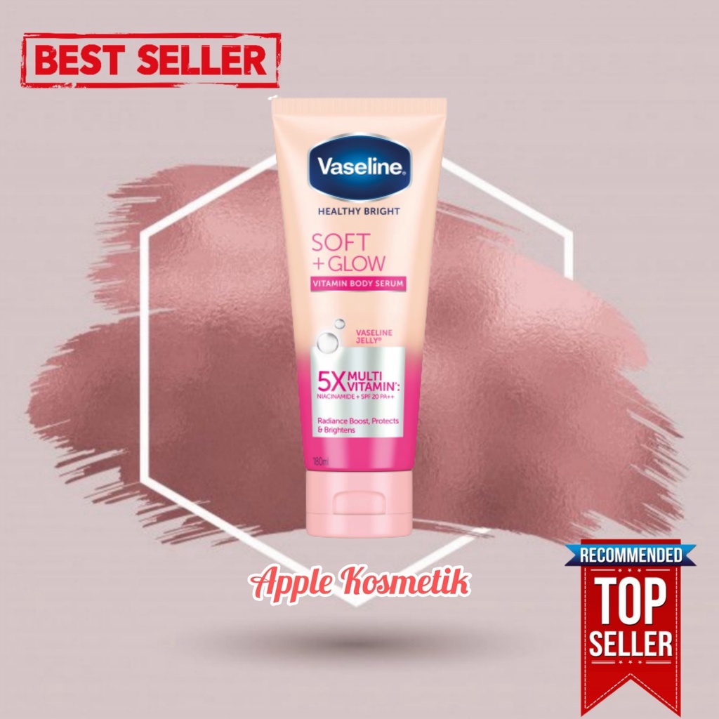 VASELINE Healthy Bright SOFT + Glow Vitamin Body Serum 100ml - APPLE KOSMETIK