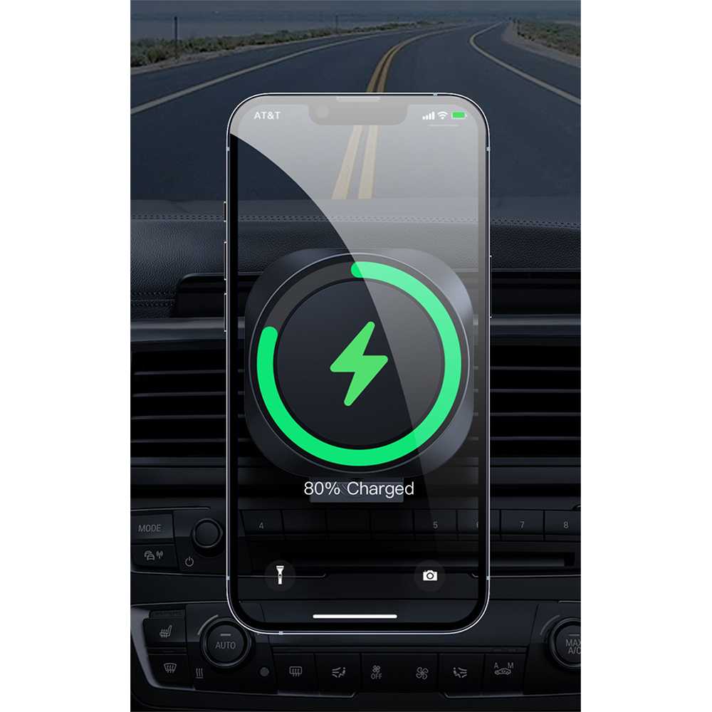 Wireless Charger Magnetic Phone Holder Car Fast Charging 15W  BURNHILDA